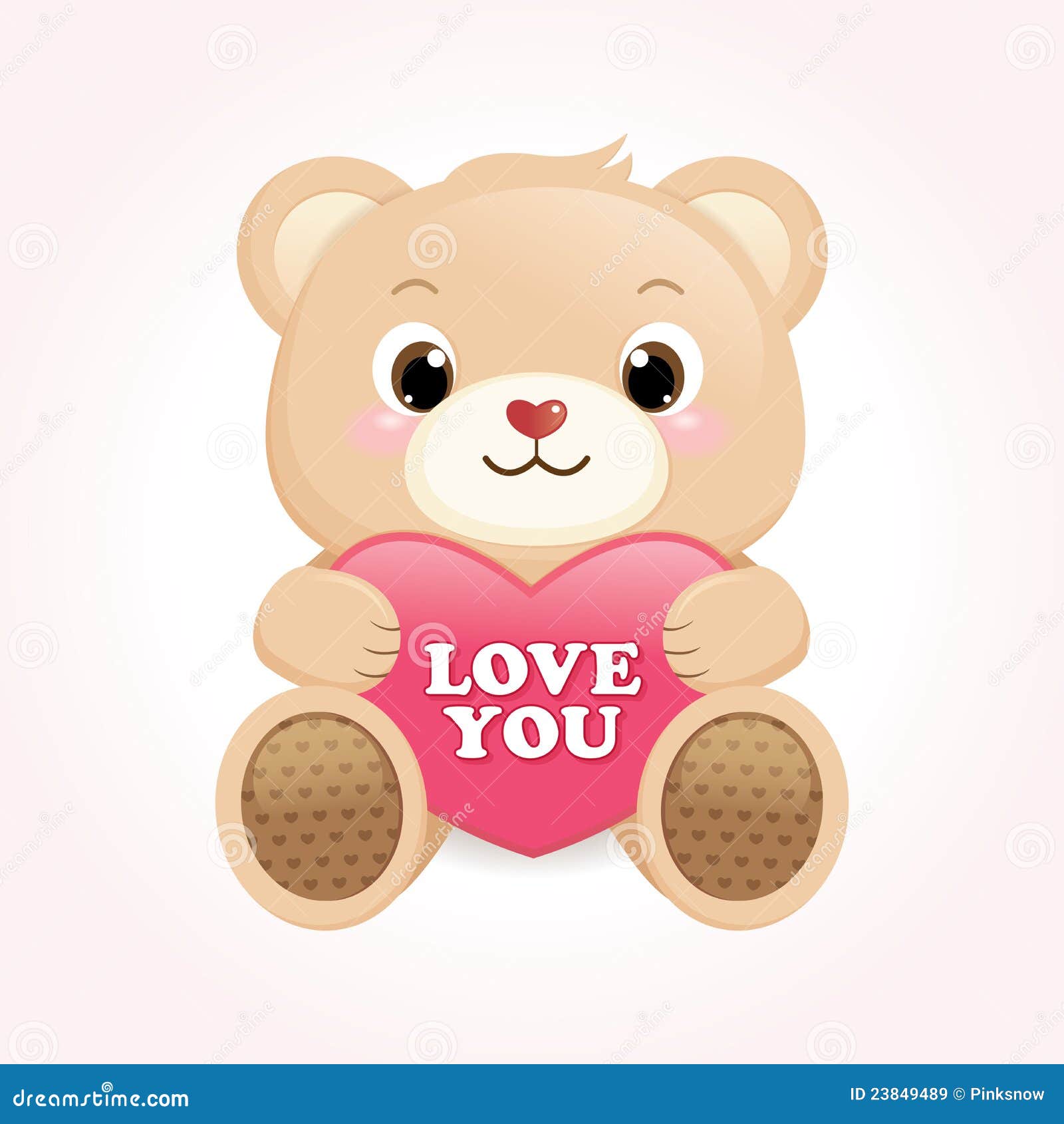 Teddy Bear Stock Vector Illustration Of Love Postcard