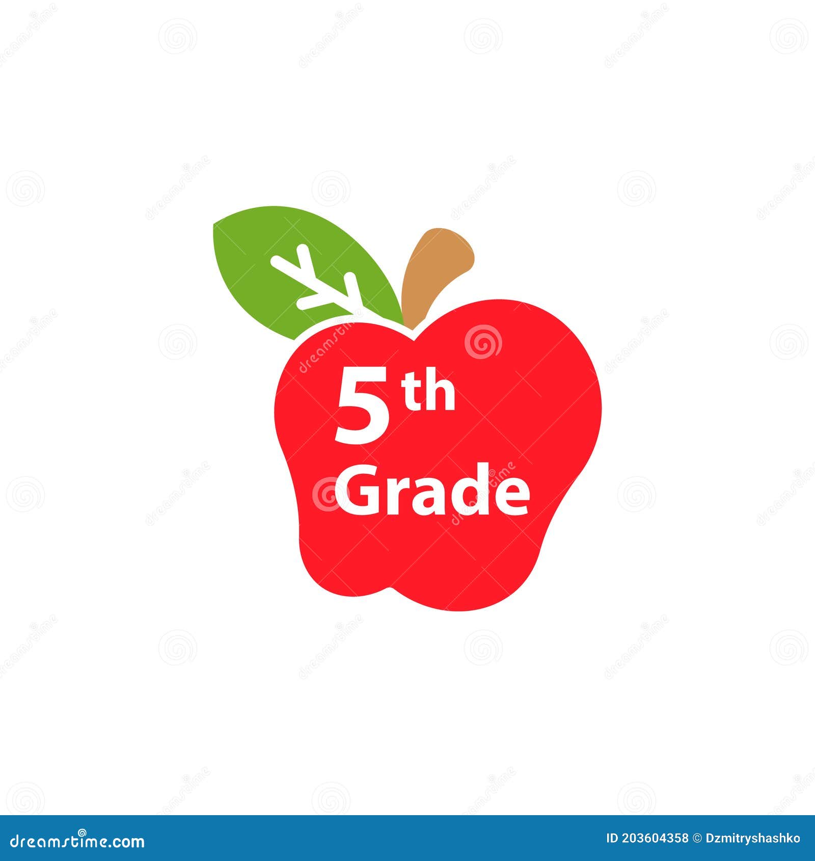 5th Grade Level Icon Stock Vector Illustration Of Education