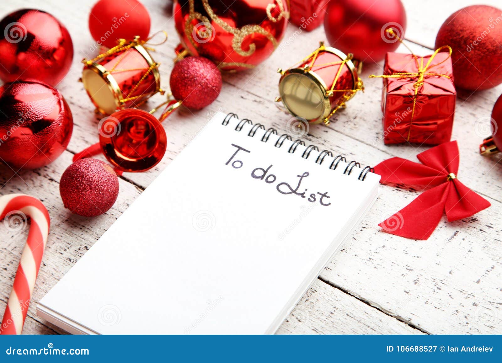 To Do List with Christmas Decorations Stock Image - Image of ...