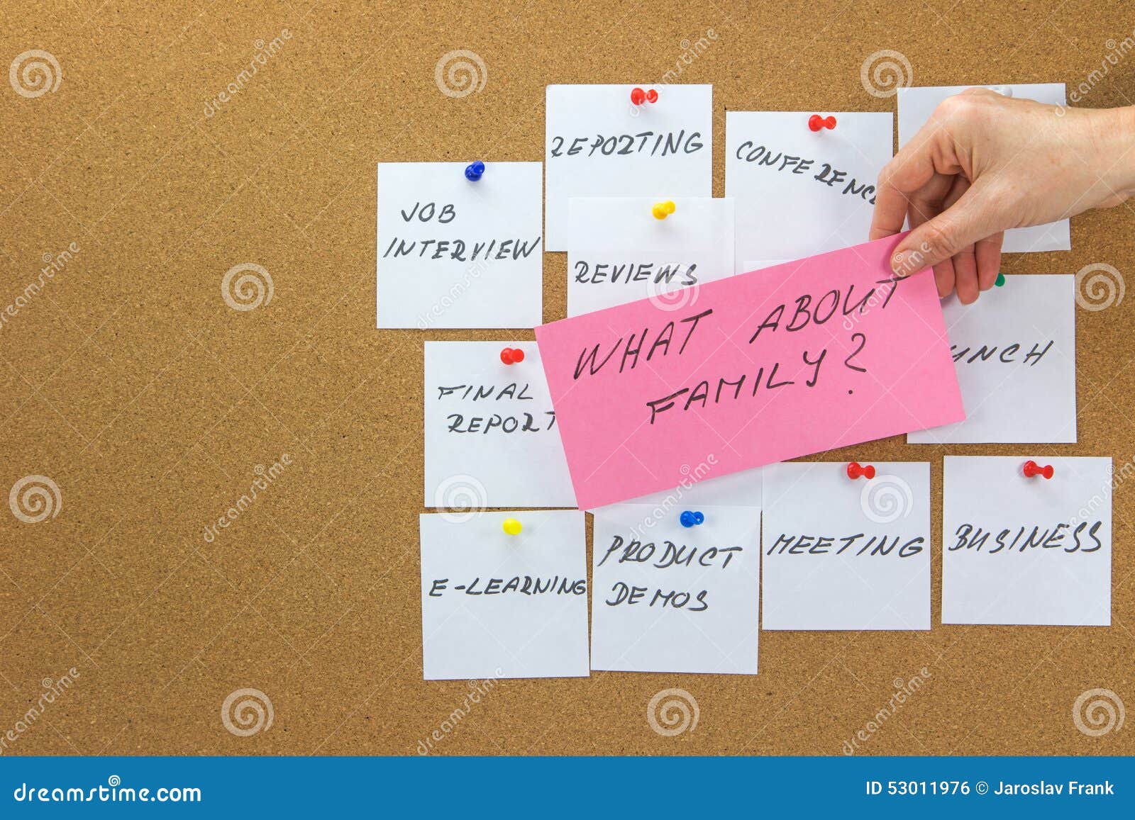 To-do Tasks with Inscription What about Family in the Foreground Stock ...