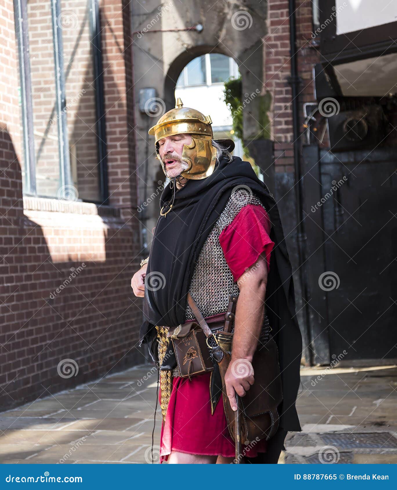 Tour Guide As Roman Soldier in Chester the County City of Cheshire in ...