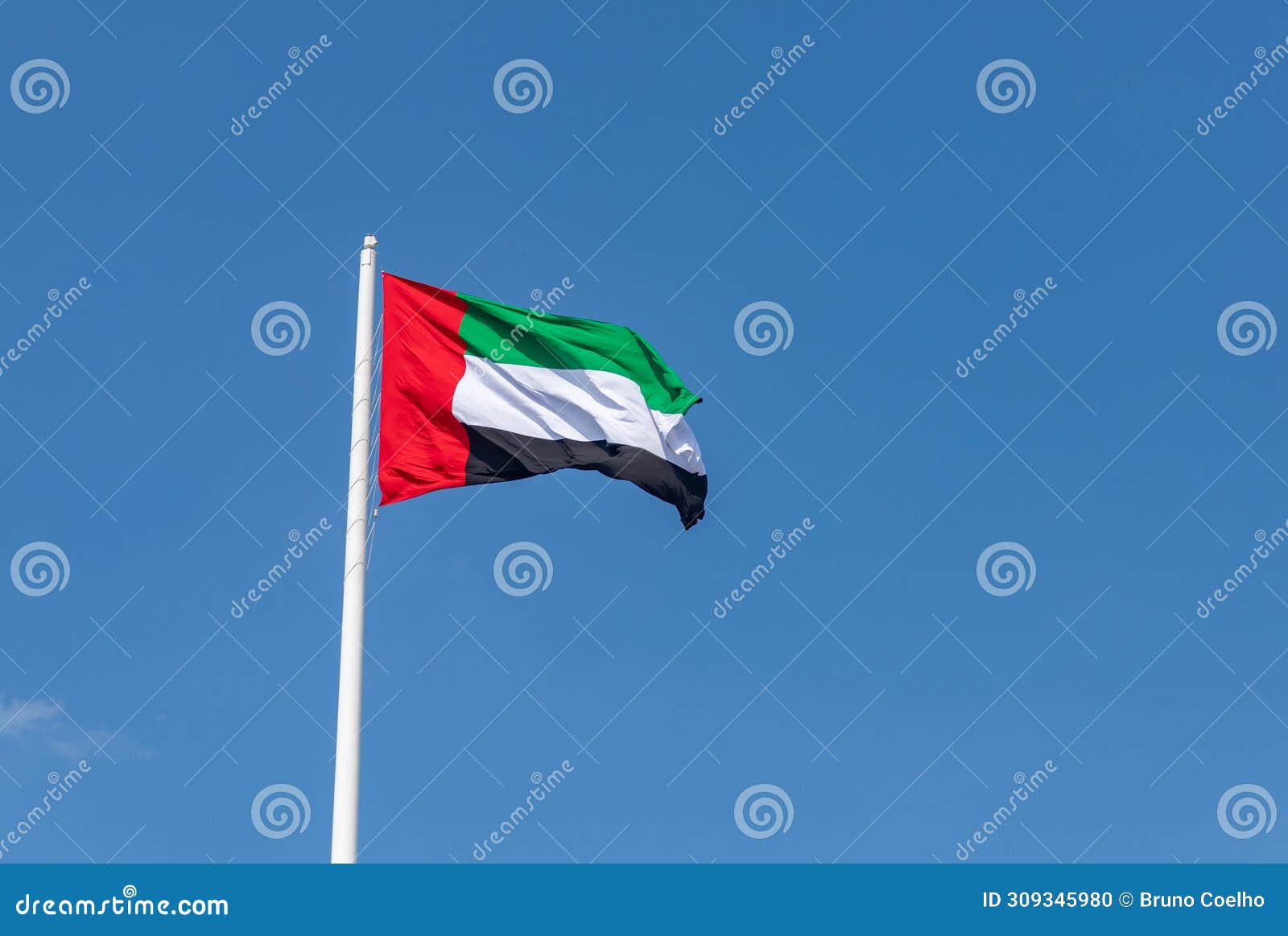 United Arab Emirates Flag stock photo. Image of east - 309345980