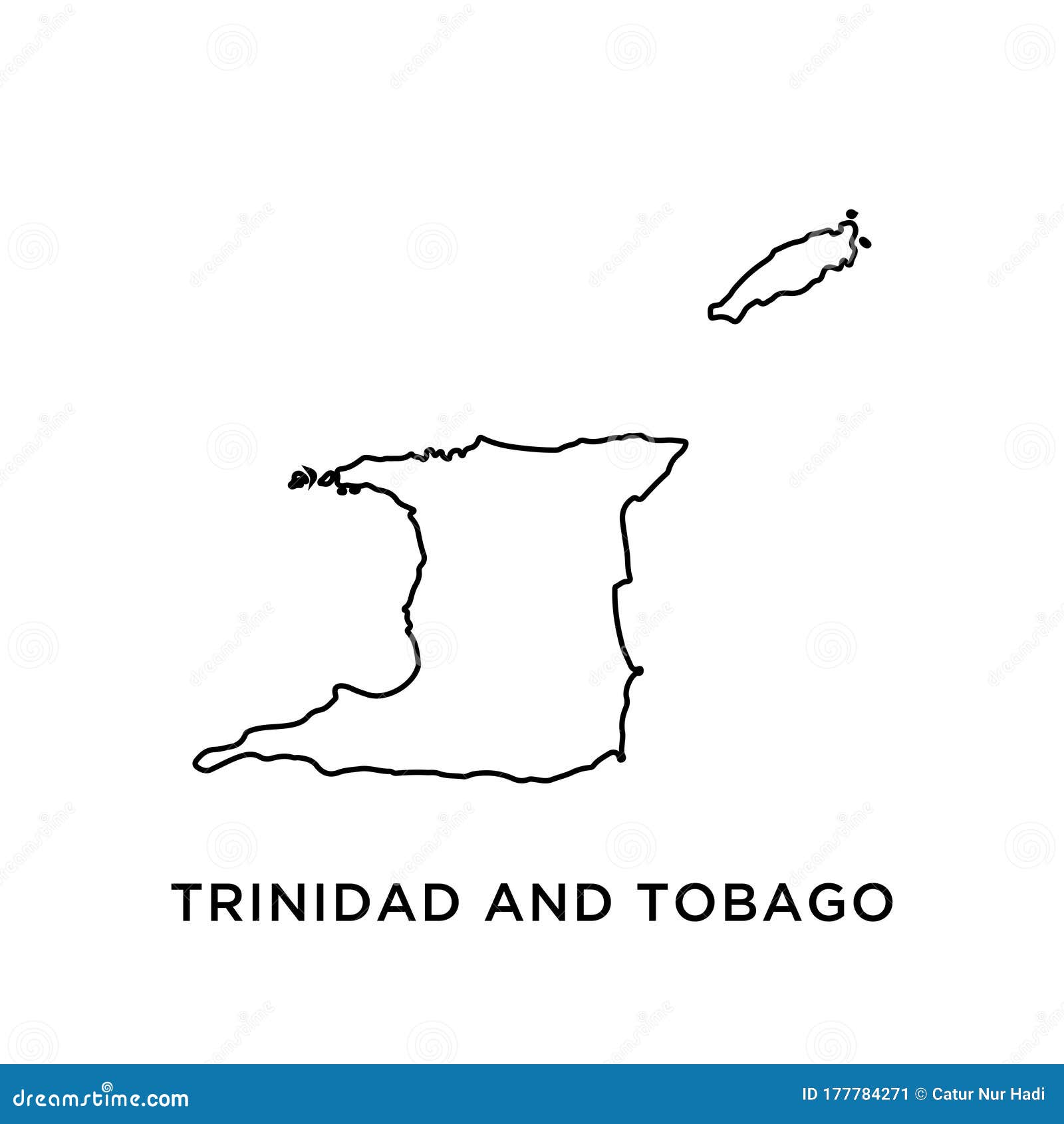 Trinidad and Tobago Map Icon Vector Trendy Stock Vector - Illustration ...