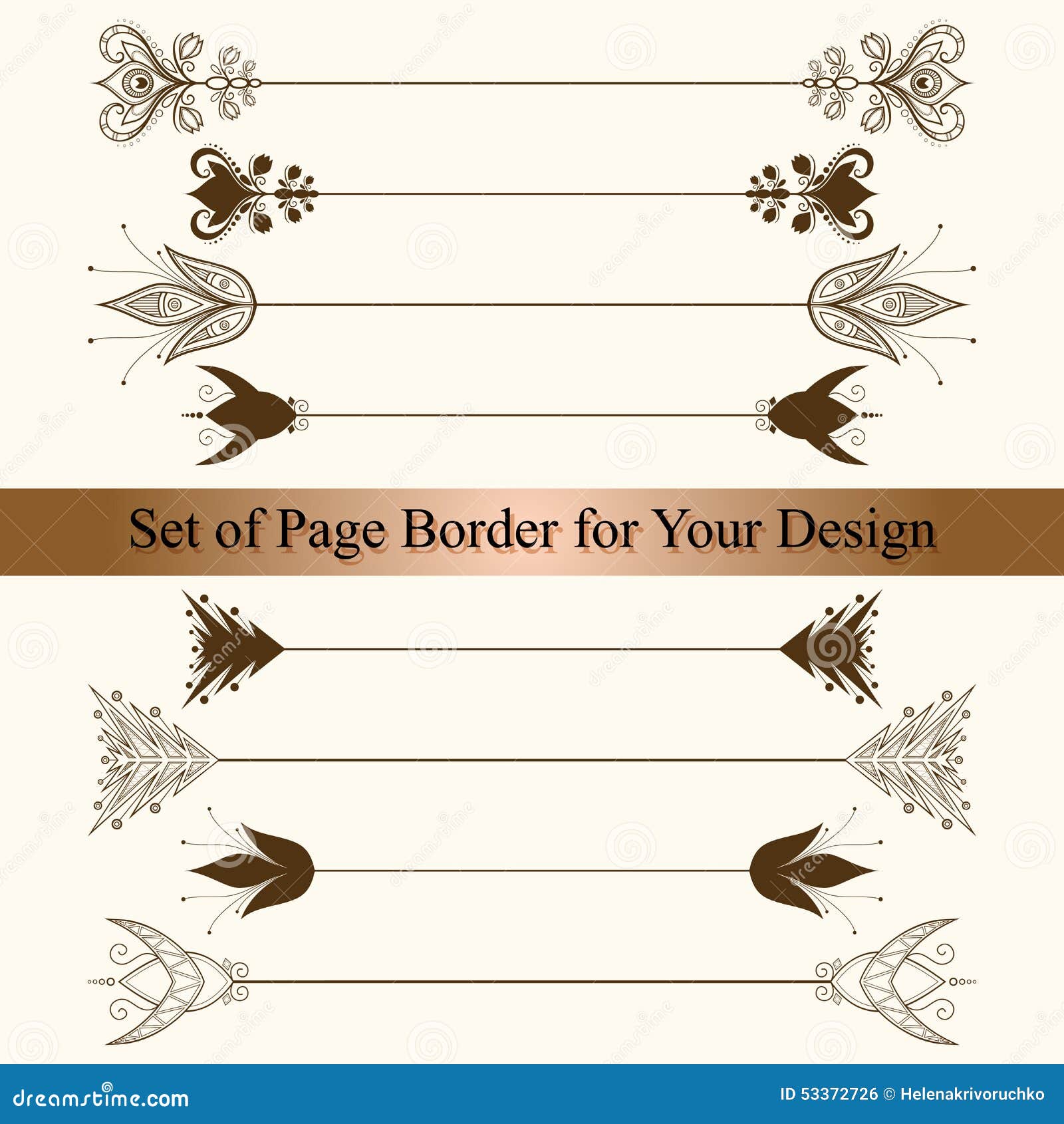 Vector Set Of Page Borders | CartoonDealer.com #53372726