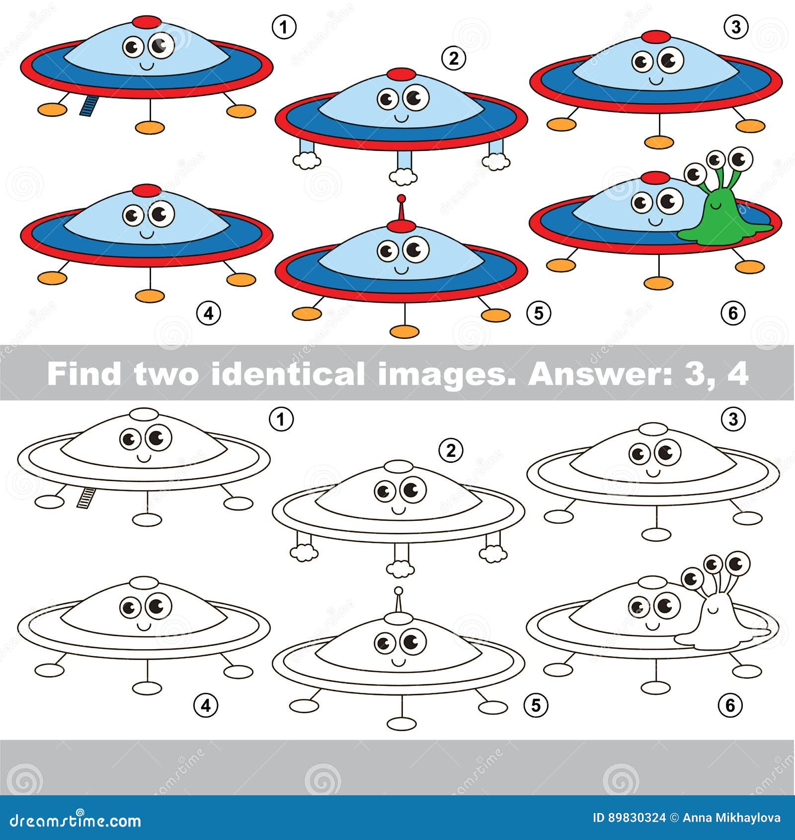 Visual Game for Kids To Find Hidden Couple of Objects. Stock Vector ...