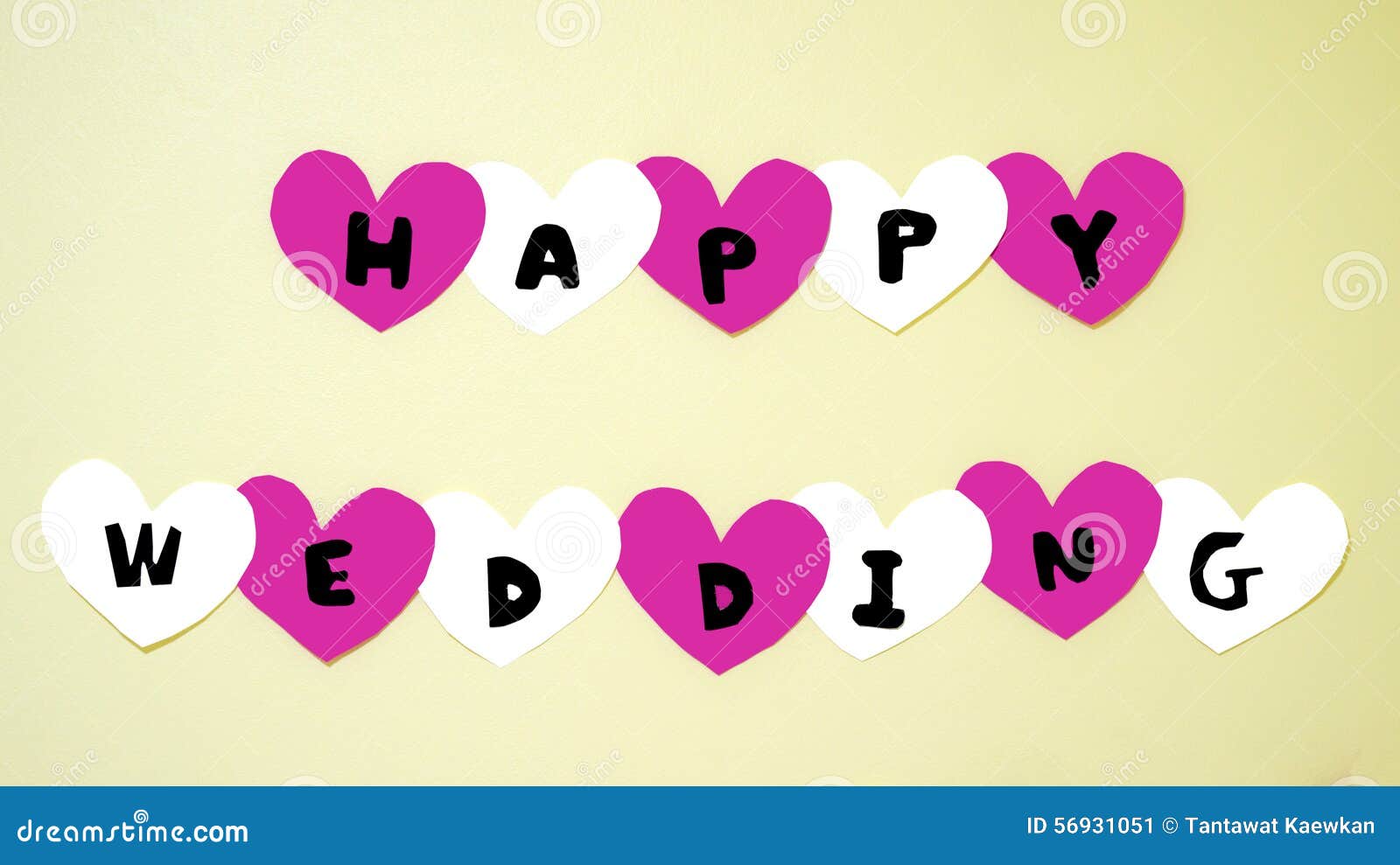 Word Happy Wedding Spelled Out Stock Image - Image of happy ...