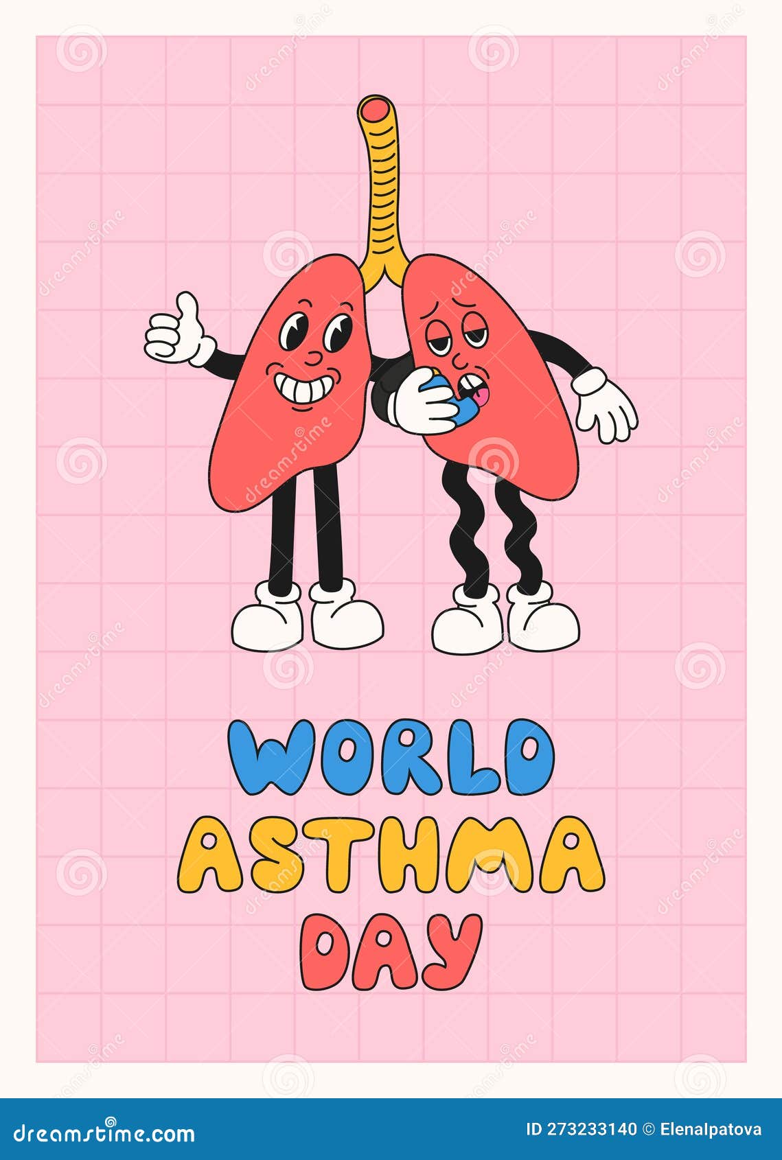 Cute Asthma Inhaler Cartoon Character Having A Box | CartoonDealer.com ...