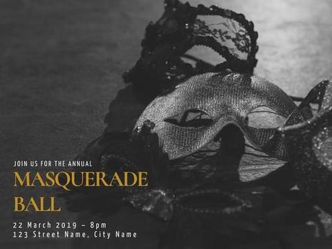 Elegant Masquerade Ball Invitation Design for Themed Galas from Pikwizard