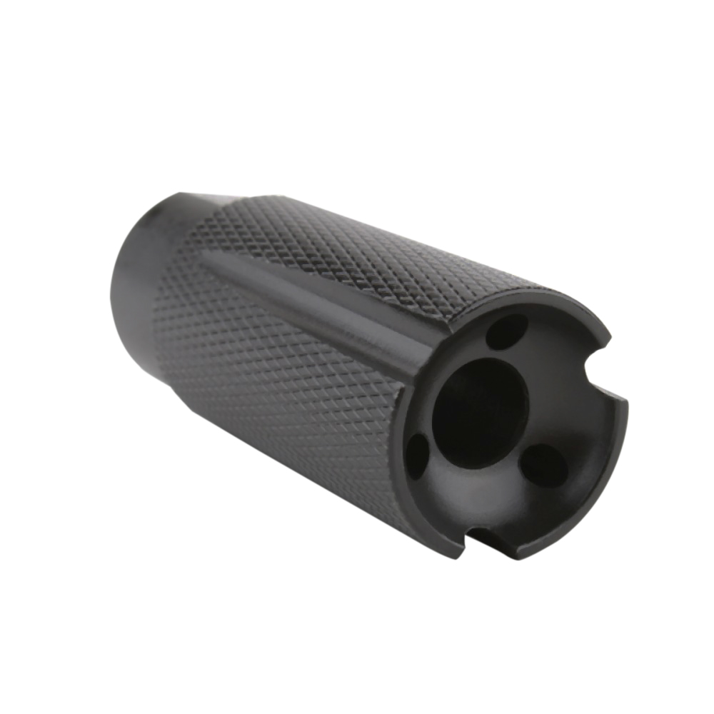 AR-15/.223/5.56 Low Concussion Muzzle Brake 1/2"x28 Pitch TPI Knurled -3 ports