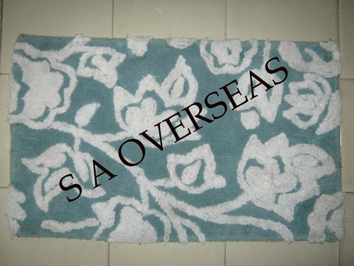 Cotton Bathmat - Soft, Skin-Friendly Cotton Yarn | Beautiful Flower Design, Washable, Symbol of Peace and Prosperity