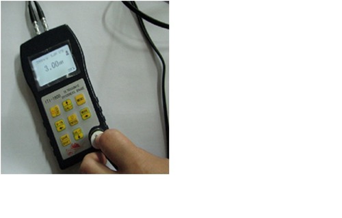 Thickness Meter - Measuring Range 0.65 mm - 500 mm, Sound Velocity 1000-9999 m/s, Single Point and Scan Mode, USB Interface