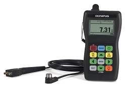 Ultrasonic Thickness Gauge - 0.05mm Accuracy, Rugged IP65 Water & Dust Protected Design, Automatic Probe Recognition and Large Backlit LED Display