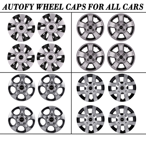 Autofy Wheel Caps For All Cars Snap On And Lug Nut Fitting