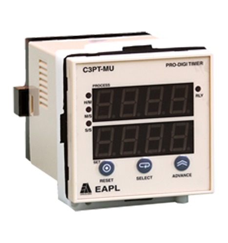 White Dual Display Digital Timers (H C E-Series)