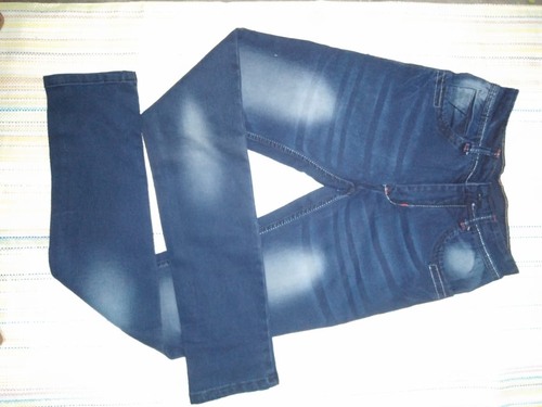 Blue Denim Faded Jeans For Men