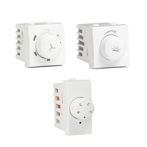 White Electric Fan Regulators And Dimmers