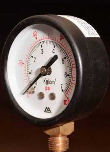 Round Shape Analog Pressure Gauge For Liquid Pressure And Measuring Gas Dial Material: Glass