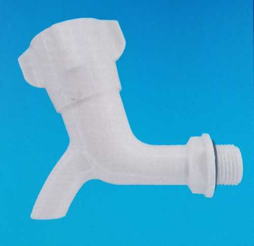 Round Home Usage White Colour Fancy Pvc Water Tap For Bathroom Fitting