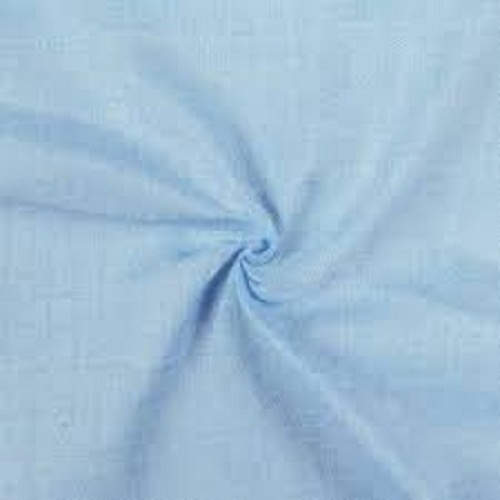 Washable Anti Wrinkle And Fade Blue Color Plain Cotton Fabric For Summer Weather