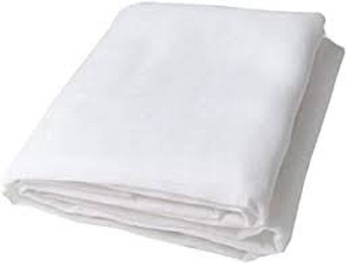 Washable Anti Wrinkle And Fade White Color Plain Cotton Fabric For Summer Weather