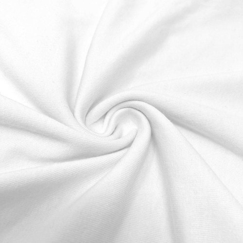 White Plain Cotton Fabric For Making Shirt And T Shirt