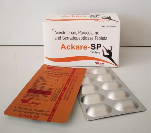 Aceclofenac Paracetamol Serratiopeptidase Tablet Cool And Dry Place