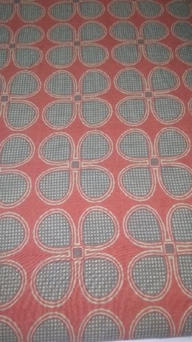 Breathable And Comfortable Sturdy Geometrical Printed Cotton Fabric Red Colour Fabric Density: 3-6 Kilogram Per Cubic Meter (Kg/M3)