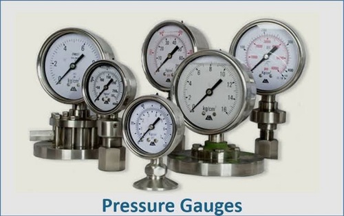 Industrial Stainless Steel Analog Pressure Gauge Dial Material: Glass