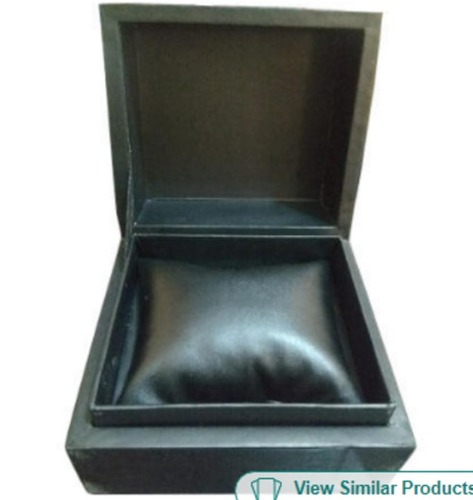 Glossy Lamination Customized Black Cardboard Wrist Watch Box For Packaging With 1-10 Inch Height