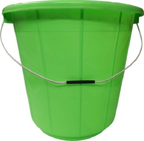 Aluminum Round Shape Store Hot And Cold Water 20 Ltr Plastic Bathroom Bucket, For Home (Green)