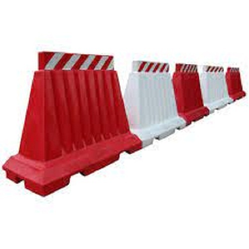 Ruggedly Constructed Red And White Pvc Plastic Road Safety Barriers