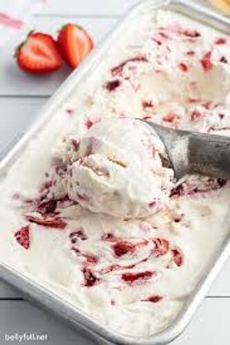 Frozen Chunks Silky Smooth And Creamy Textured Fresh Strawberry Ice Cream