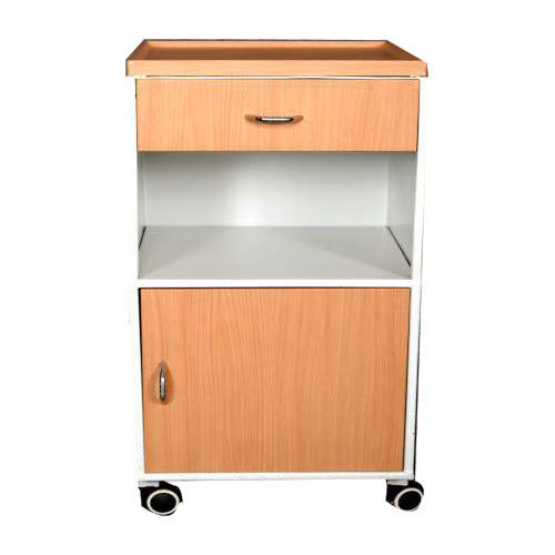 Termite Resistance Four Wheel Type Wooden Hospital Bedside Locker (Sbe-1046) Age Group: All Age Group