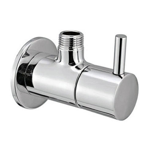 Bathroom Wall Mounted Leakproof Silver Finish Pure Brass Angle Cock