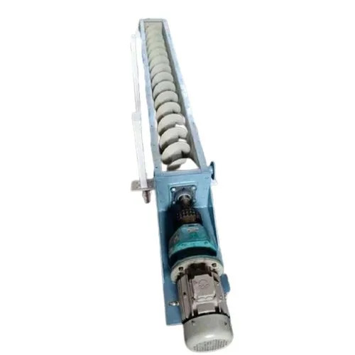 Multicolor 10 Feet Vertical Lift Rectangular Stainless Steel Screw Conveyor For Packaging 