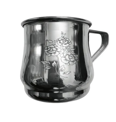 200 ML Single Wall Stainless Steel Mug With Handle For Home And Hotel