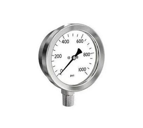 Grey Bourdon Tube Pressure Gauge