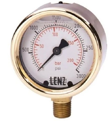 63 Mm Diameter Stainless Steel Round Analog Liquid Filled Pressure Gauge Accuracy: 99.5  %