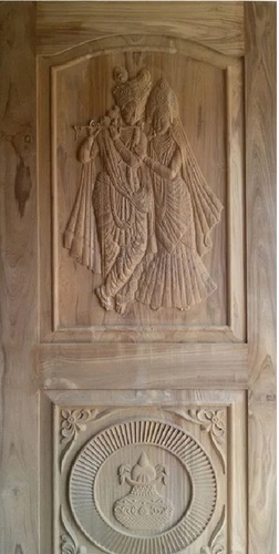 Inward/Onward Powder Coated Right Side Lock Carved Wooden Door Application: Kitchen