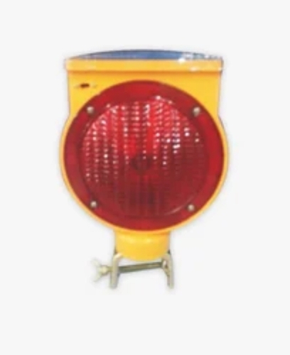 Red Abs And Lens Pc Solar Powered Blinker For Highway And Smart City