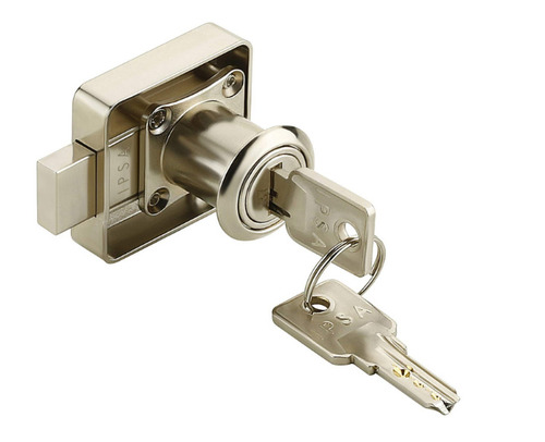 Chrome Finish Stainless Steel Drawer Lock With Two Keys Application: Metal/Wood Cabinet