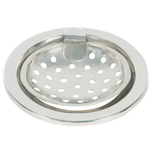 Silver Stainless Steel Polished Round Bathroom Drain For Bathroom Fitting