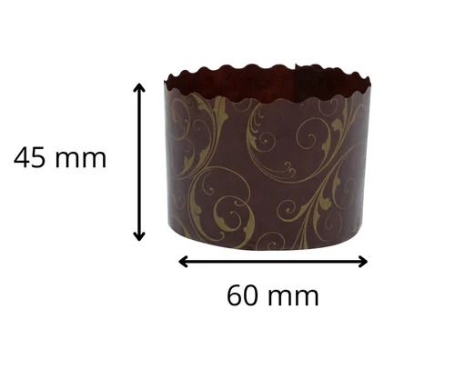 60 x 45 mm Ecopack Brown Paper Muffin Cup - For 60 grams bake