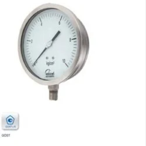 Mild Steel Round Shape Analog Pressure Gauge For Industrial Use