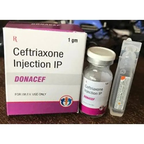 Ceftriaxone Injection IP - Liquid Formulation, Hospital & Clinical Application | Storage in Cool & Dry Place, Administer As Per Doctor''s Instructions