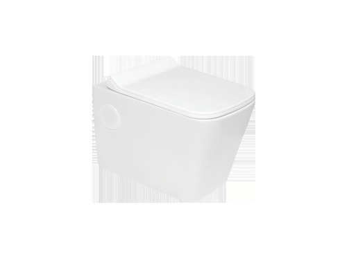 Wall Hung Toilet - Ceramic, 505x360x340 mm | Glossy White Finish, Easy to Install, Lightweight, Water and Scratch Resistant