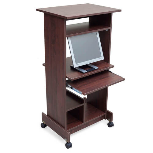 Brown Color Wooden Computer Table With Storage