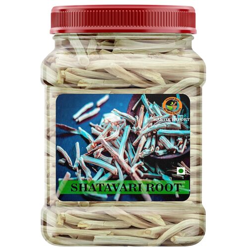 Shatavari Root - 500 g Dried Sticks | Vegetarian, Grade A, Made in India, White Color, Store in Dry Place, For Adult Use, Poly Pack Packaging, Dosage As Directed by Ayurveda Physician