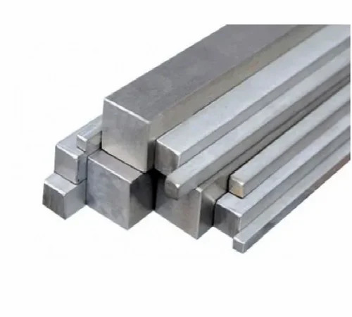 MS Square Bar - Mild Steel, Customized Size | Silver Color, Fine Finished, Durable, Polished Surface