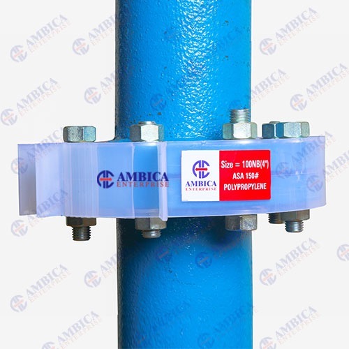 Pp Strip Type Lock Flange Guards - Color: Blue